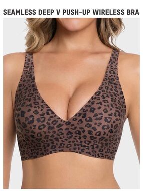 NEW! SEAMLESS DEEP V PUSH-UP WIRELESS BRA 2-PACK 2XL